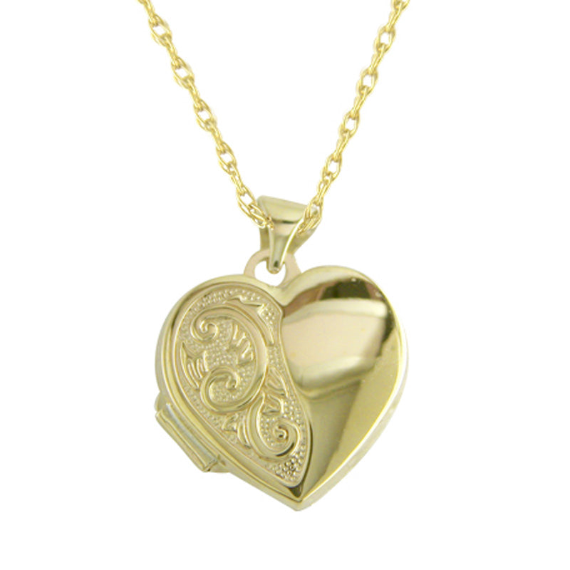 9ct Yellow Gold Heart Photo Locket
